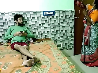 Indian teen boy fucking with hot beautiful maid Bhabhi! Uncut homemade sex