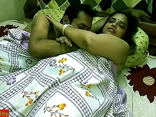 Indian hot xxx Innocent Bhabhi 2nd time coitus with husband friend!! Please don't cum inside!