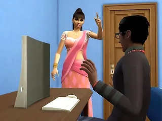 Indian stepmom catches her nerd stepson masturbating in front for the computer watching porn videos || adult videos || Porn Movies